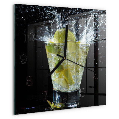 Wanduhr aus glas Cocktail