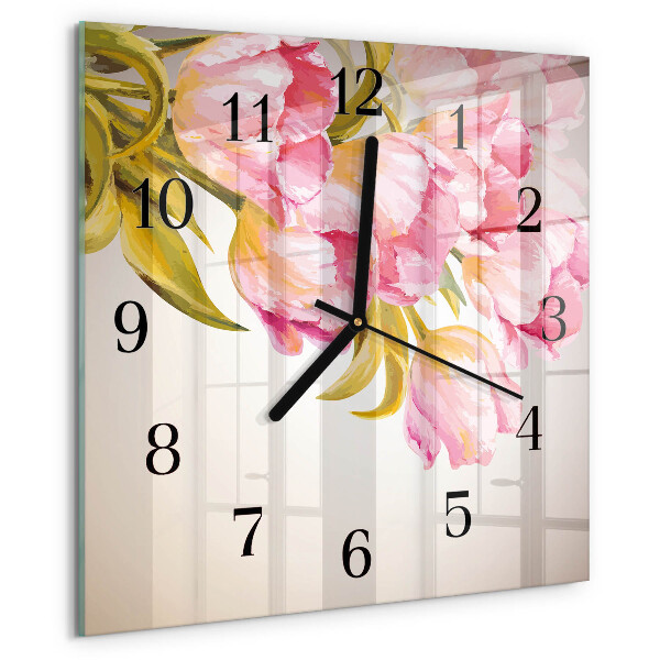 Wanduhr aus glas Aquarelle