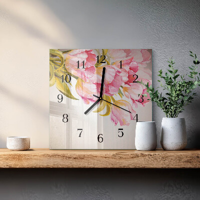 Wanduhr aus glas Aquarelle