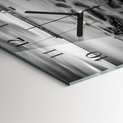 Wanduhr aus glas Flussufer