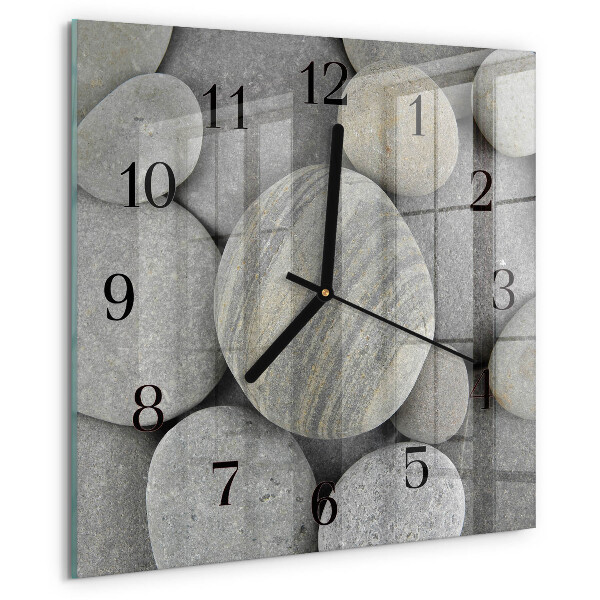 Wanduhr aus glas Steine