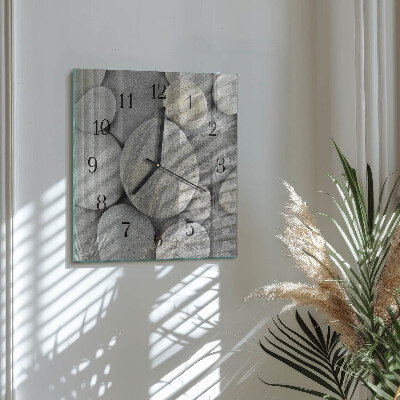Wanduhr aus glas Steine