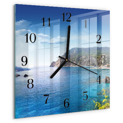 Wanduhr aus glas Bucht