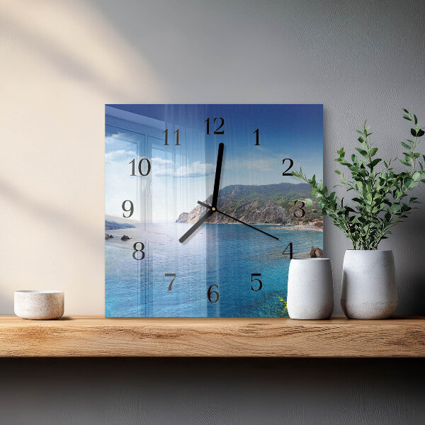 Wanduhr aus glas Bucht