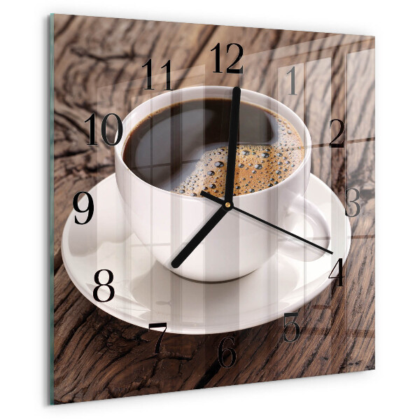 Wanduhr aus glas Kaffee