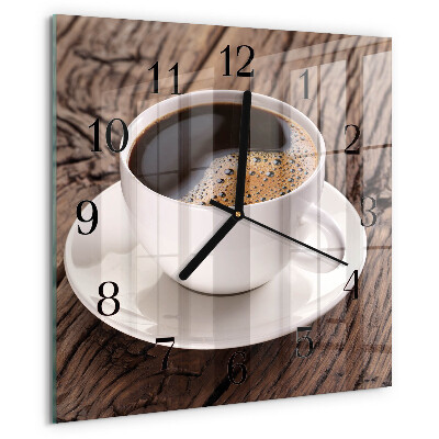 Wanduhr aus glas Kaffee