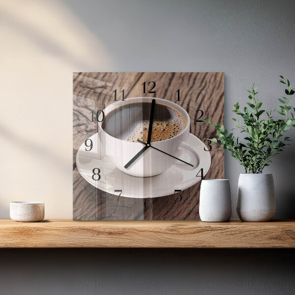 Wanduhr aus glas Kaffee