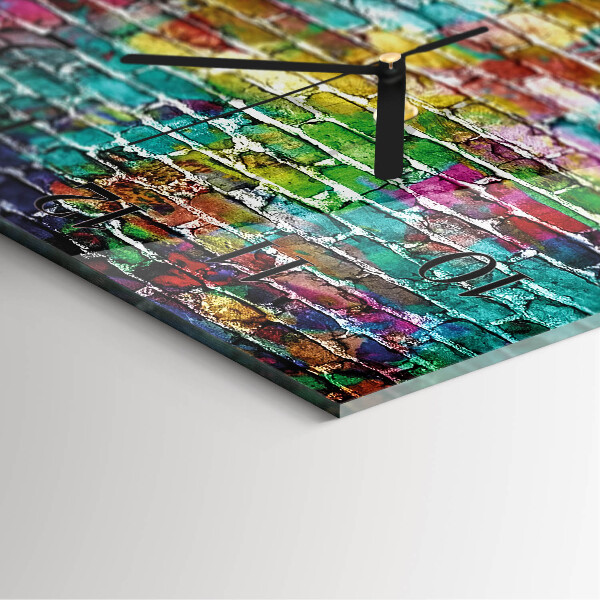 Wanduhr aus glas Ziegel