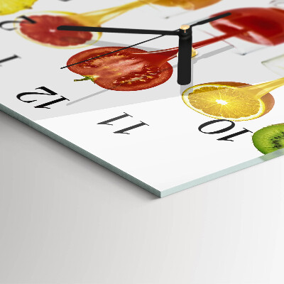 Wanduhr aus glas Saft