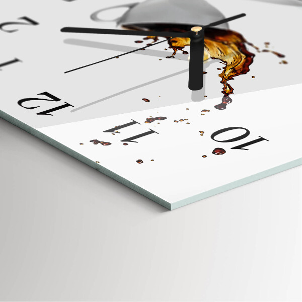 Wanduhr aus glas Tasse