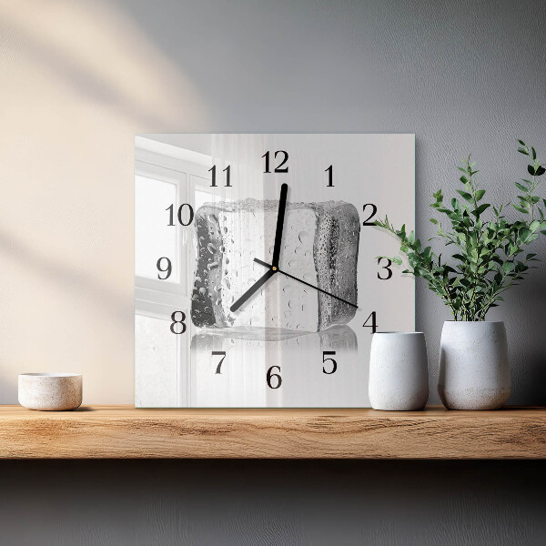 Wanduhr aus glas Eis