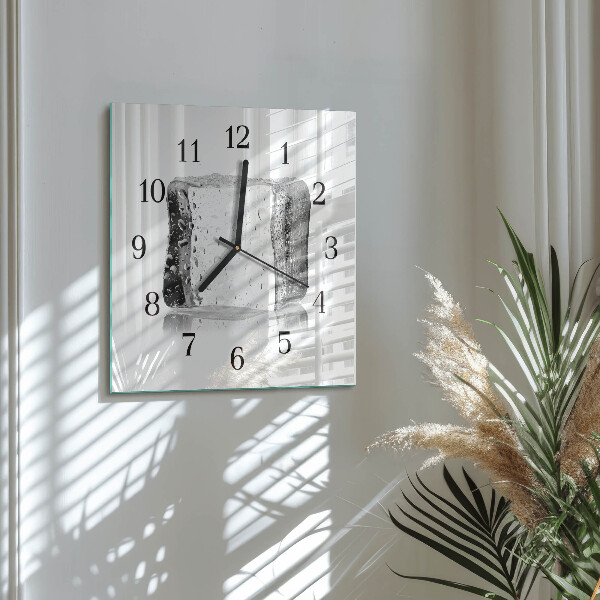 Wanduhr aus glas Eis