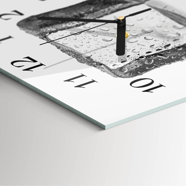 Wanduhr aus glas Eis