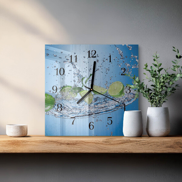 Wanduhr aus glas Limes