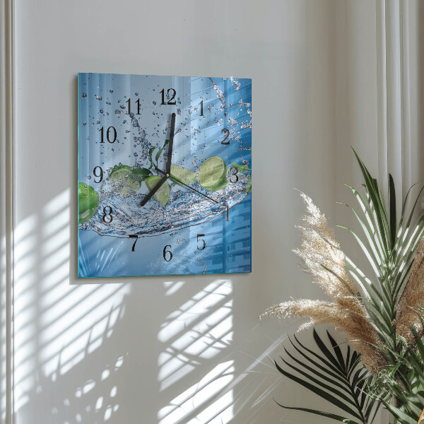 Wanduhr aus glas Limes