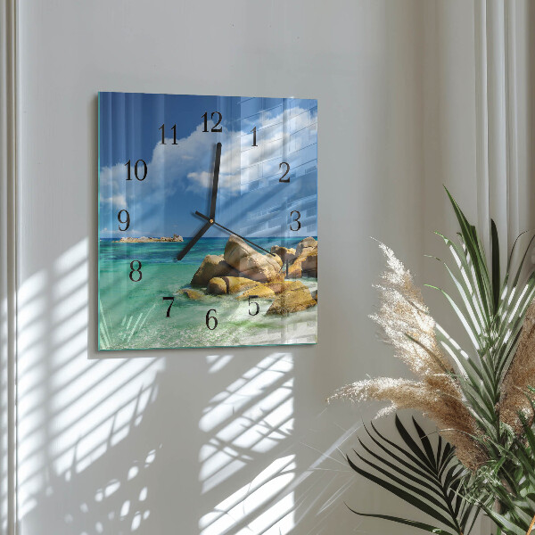 Wanduhr aus glas Meer
