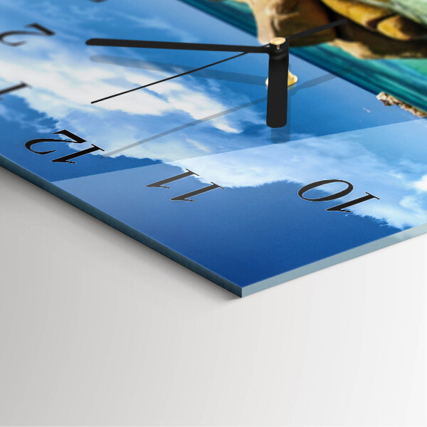 Wanduhr aus glas Meer