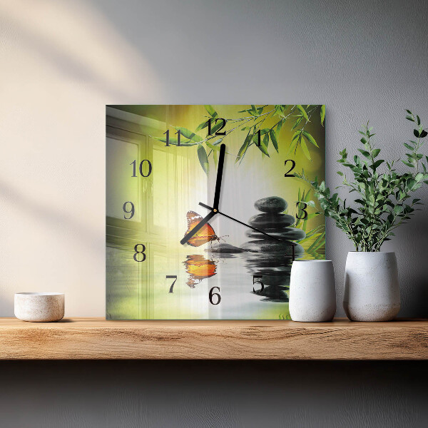 Wanduhr aus glas Natur