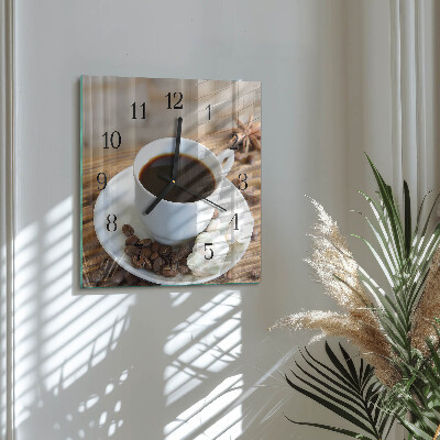 Wanduhr aus glas Kaffee