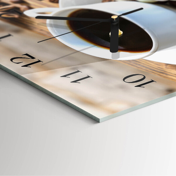 Wanduhr aus glas Kaffee