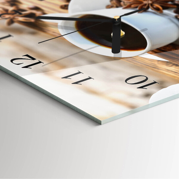 Wanduhr aus glas Kaffee