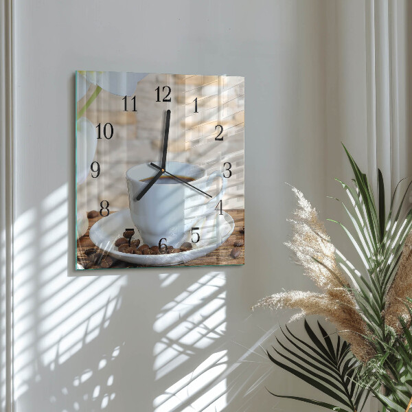 Wanduhr aus glas Kaffee