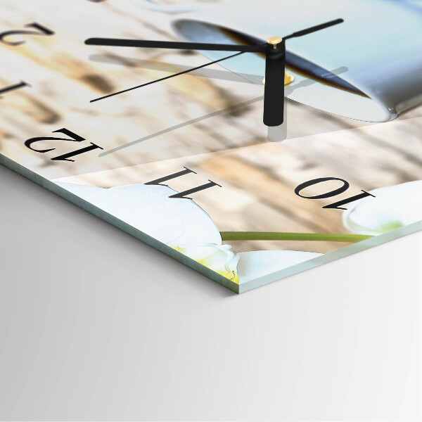 Wanduhr aus glas Kaffee