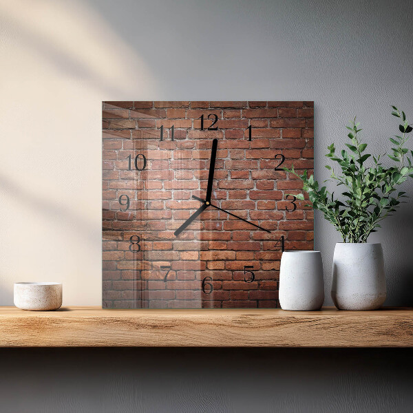 Wanduhr aus glas Ziegel