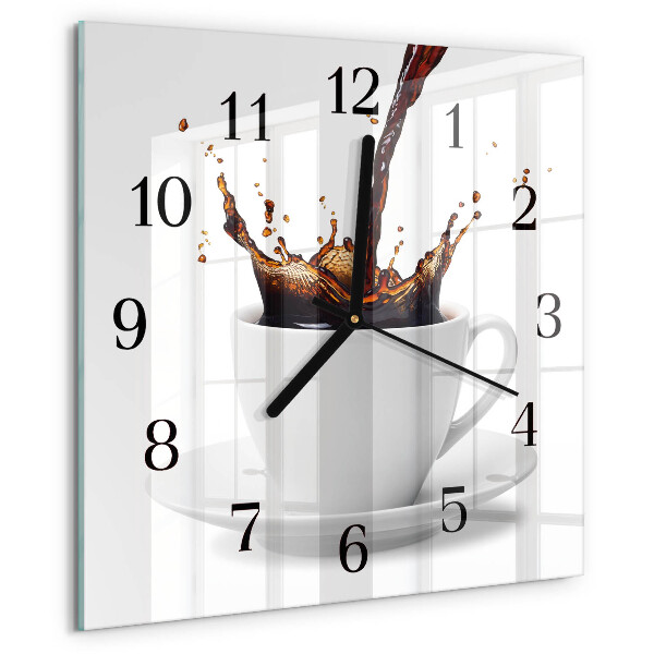 Wanduhr aus glas Kaffee