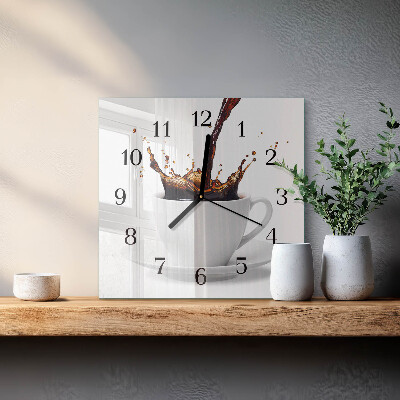 Wanduhr aus glas Kaffee
