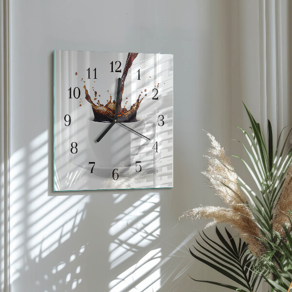Wanduhr aus glas Kaffee