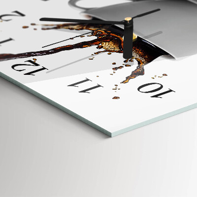Wanduhr aus glas Kaffee