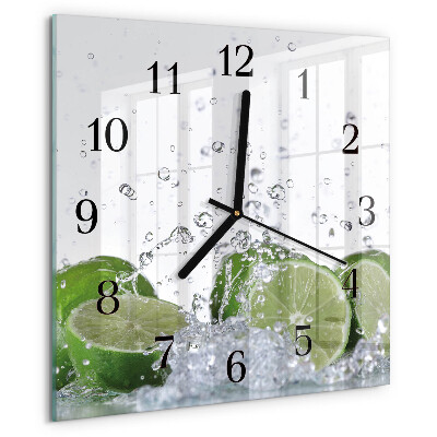 Wanduhr aus glas Limes