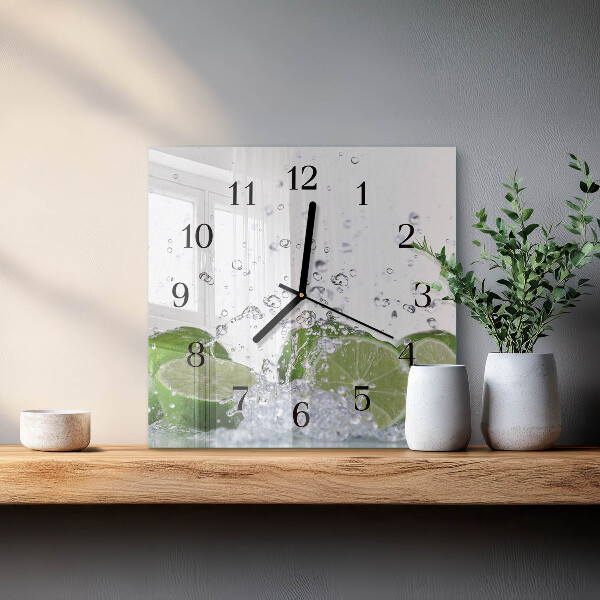 Wanduhr aus glas Limes