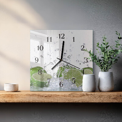 Wanduhr aus glas Limes