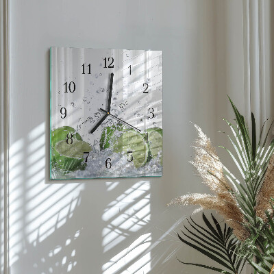 Wanduhr aus glas Limes
