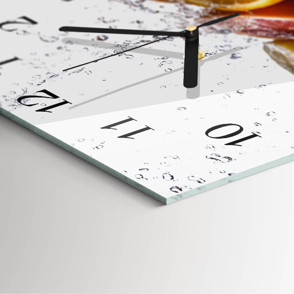 Wanduhr aus glas Orangen
