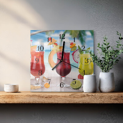 Wanduhr aus glas Cocktail