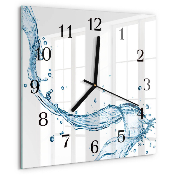 Wanduhr aus glas Wasser