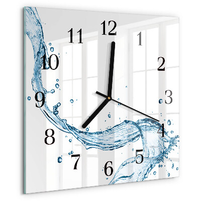 Wanduhr aus glas Wasser