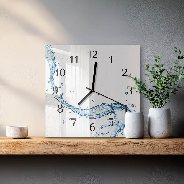 Wanduhr aus glas Wasser