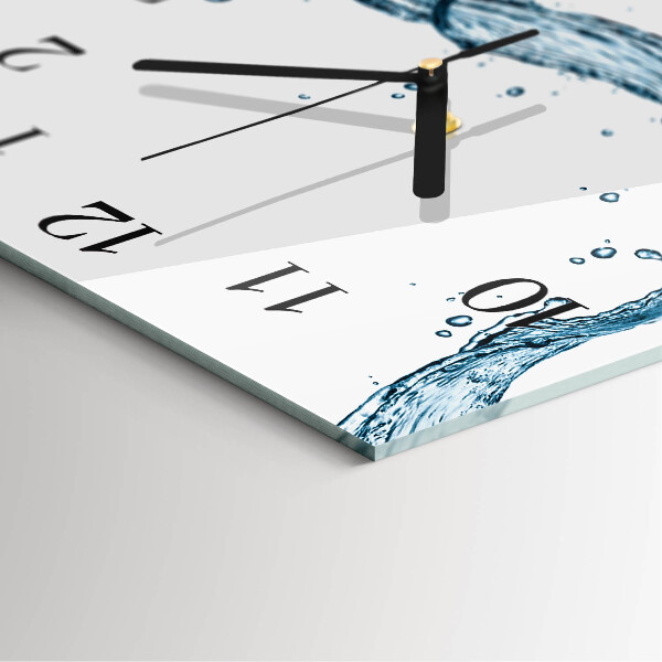 Wanduhr aus glas Wasser