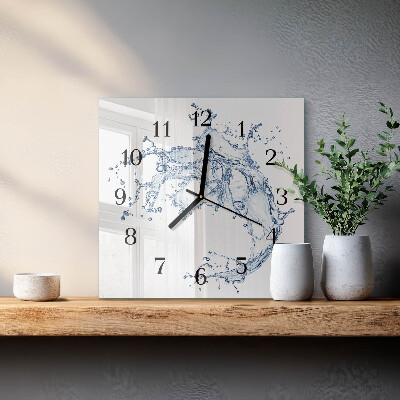 Wanduhr aus glas Wasser