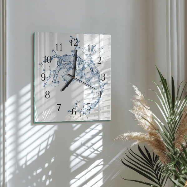 Wanduhr aus glas Wasser