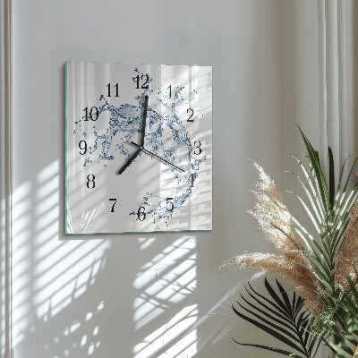Wanduhr aus glas Wasser