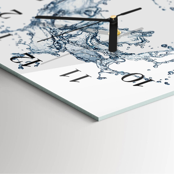 Wanduhr aus glas Wasser