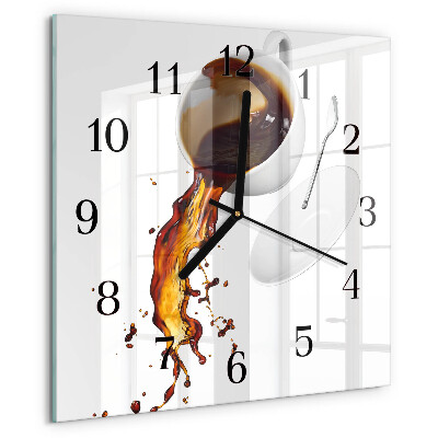 Wanduhr aus glas Kaffee