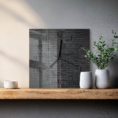 Wanduhr aus glas Klinker