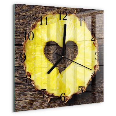 Wanduhr aus glas Ananas