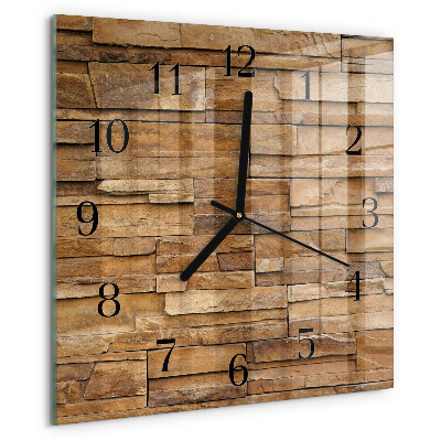 Wanduhr aus glas Klinker
